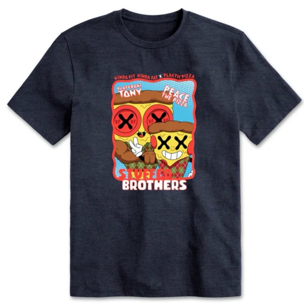 Men’s Kinda Fit Kinda Fat Stuffed Brothers Pizza Tee ~ Size L NEW